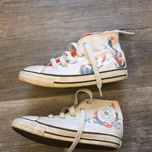 Kids High-Top Sneakers with Embroidered Design